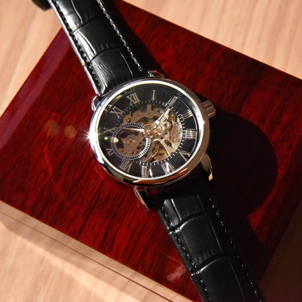 My DAD My HERO - HAPPY BIRTHDAY - Open Works Watch Gift From Your SON
