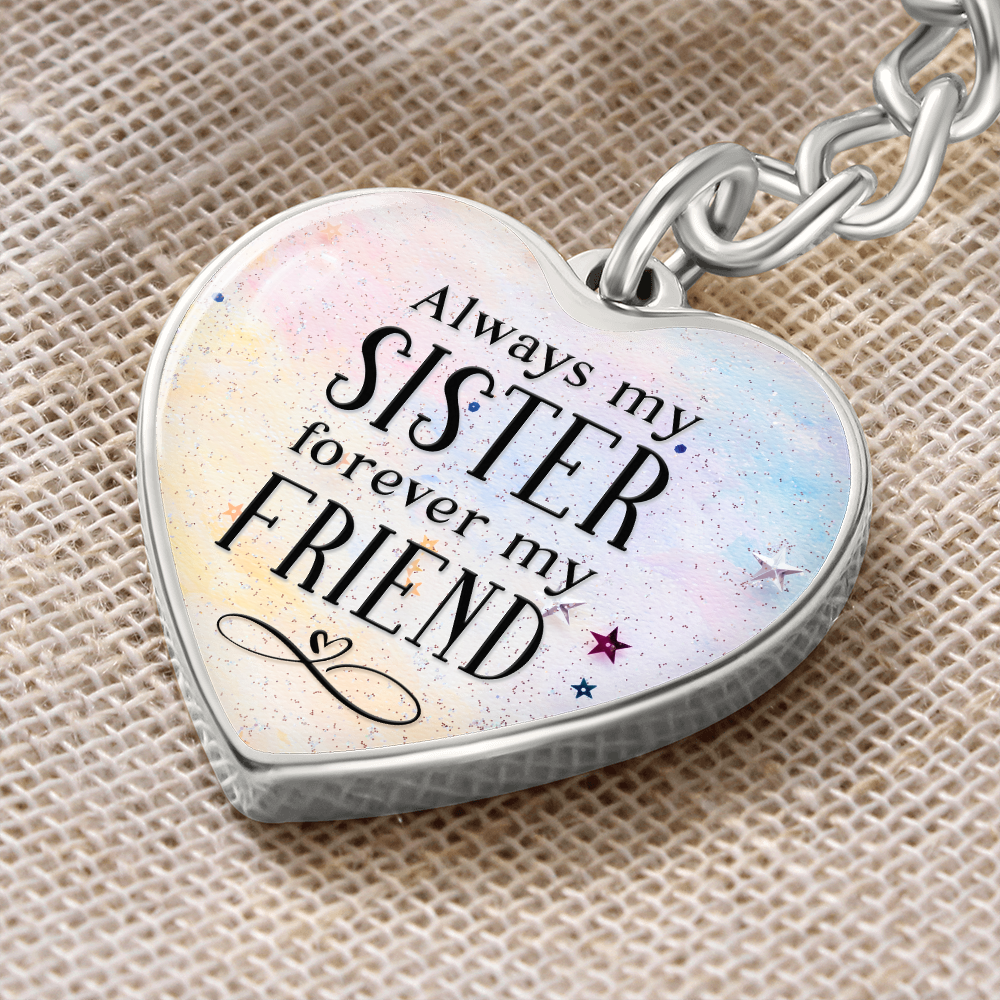 To my SISTER - Personalized Heart Shaped Keychain Gift