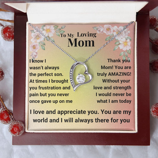 To My Loving Mom - Forever Love Necklace Gift