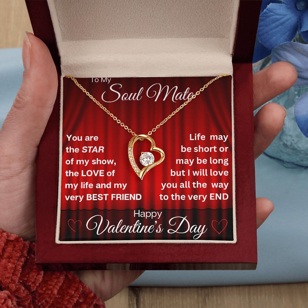 To My SOUL MATE - Valentine's Day - Forever Love Pendant Necklace Gift