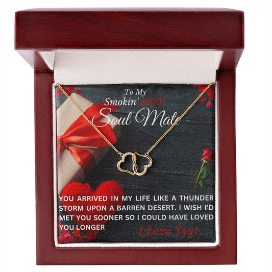 To My Smokin' Hot SOUL MATE - Everlasting Love Solid Gold And Diamond Necklace