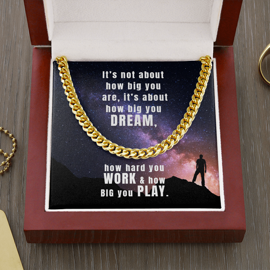 DREAM BIG - Cuban Chain Necklace Gift
