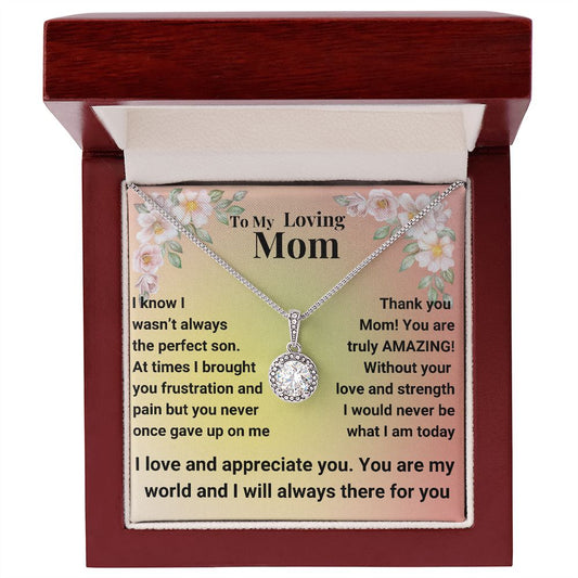 To My Loving Mom - Eternal Hope Necklace Gift