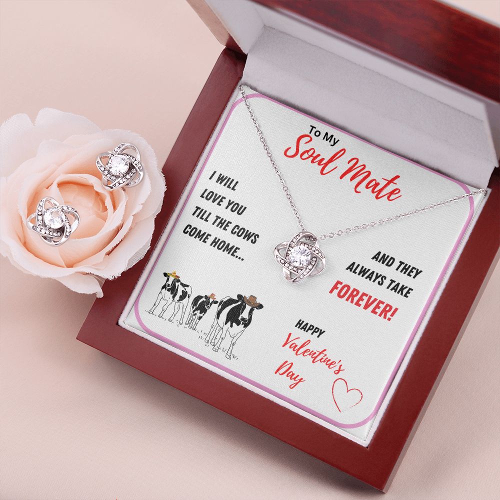 To My SOUL MATE - Love Knot Jewelry Set