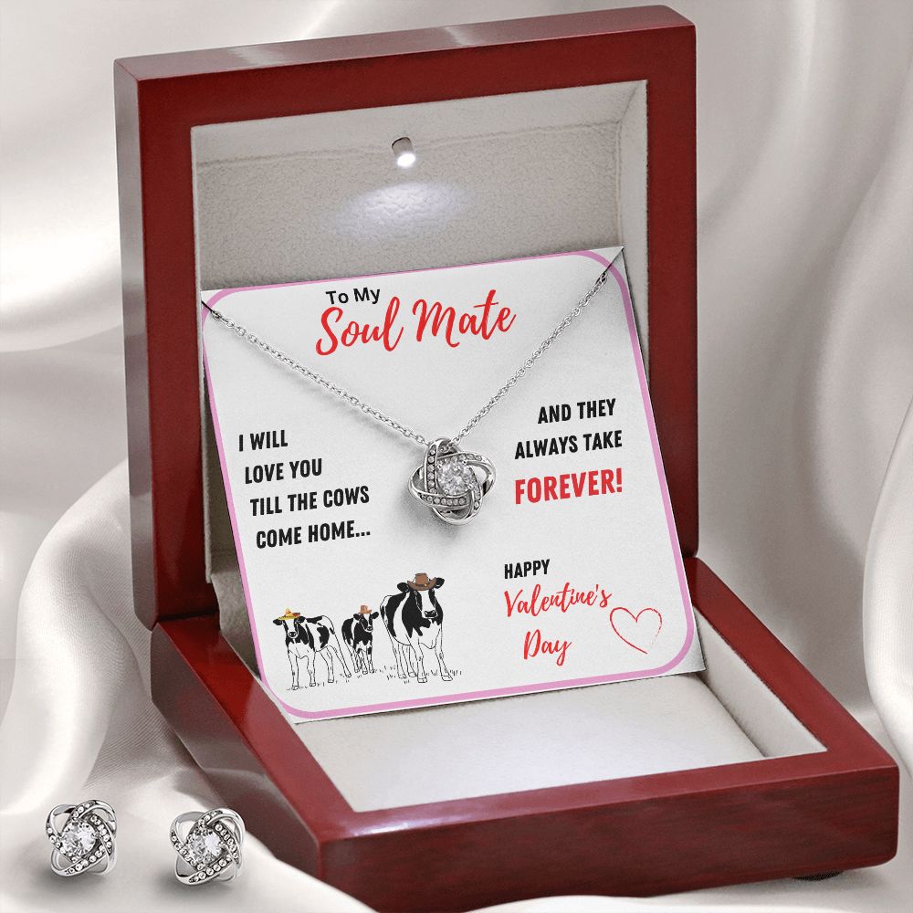 To My SOUL MATE - Love Knot Jewelry Set