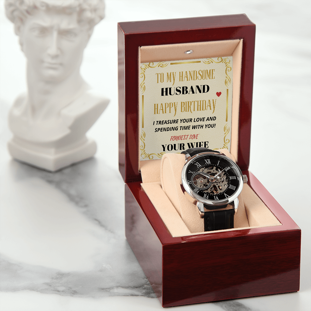 My HANDSOME HUSBAND - HAPPY BIRTHDAY - Open Works WATCH Gift