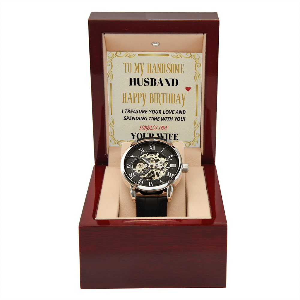 My HANDSOME HUSBAND - HAPPY BIRTHDAY - Open Works WATCH Gift