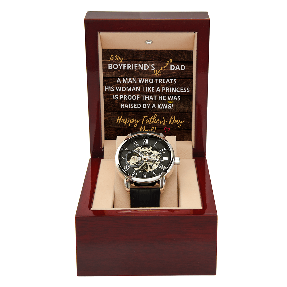 My BOYFRIEND'S DAD - HAPPY FATHER'S DAY - Open Works Watch Gift