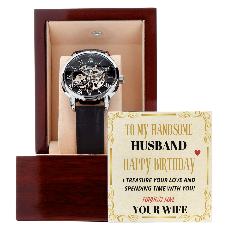 My HANDSOME HUSBAND - HAPPY BIRTHDAY - Open Works WATCH Gift