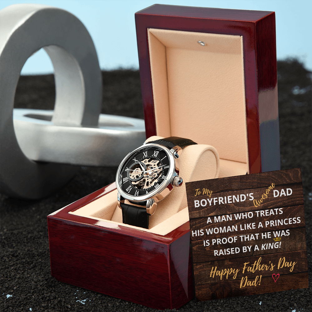 My BOYFRIEND'S DAD - HAPPY FATHER'S DAY - Open Works Watch Gift