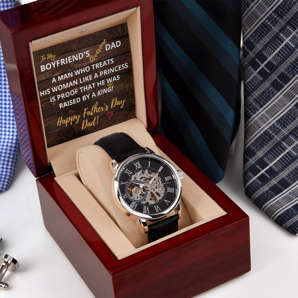 My BOYFRIEND'S DAD - HAPPY FATHER'S DAY - Open Works Watch Gift