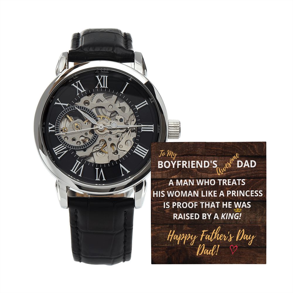 My BOYFRIEND'S DAD - HAPPY FATHER'S DAY - Open Works Watch Gift