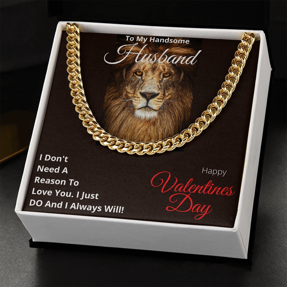 To My Handsome Husband - Cuban Link Chain Gift