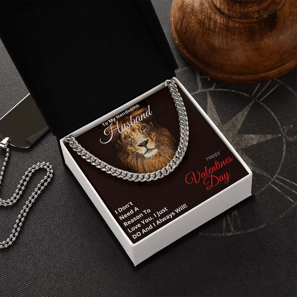 To My Handsome Husband - Cuban Link Chain Gift