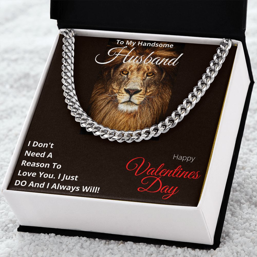 To My Handsome Husband - Cuban Link Chain Gift