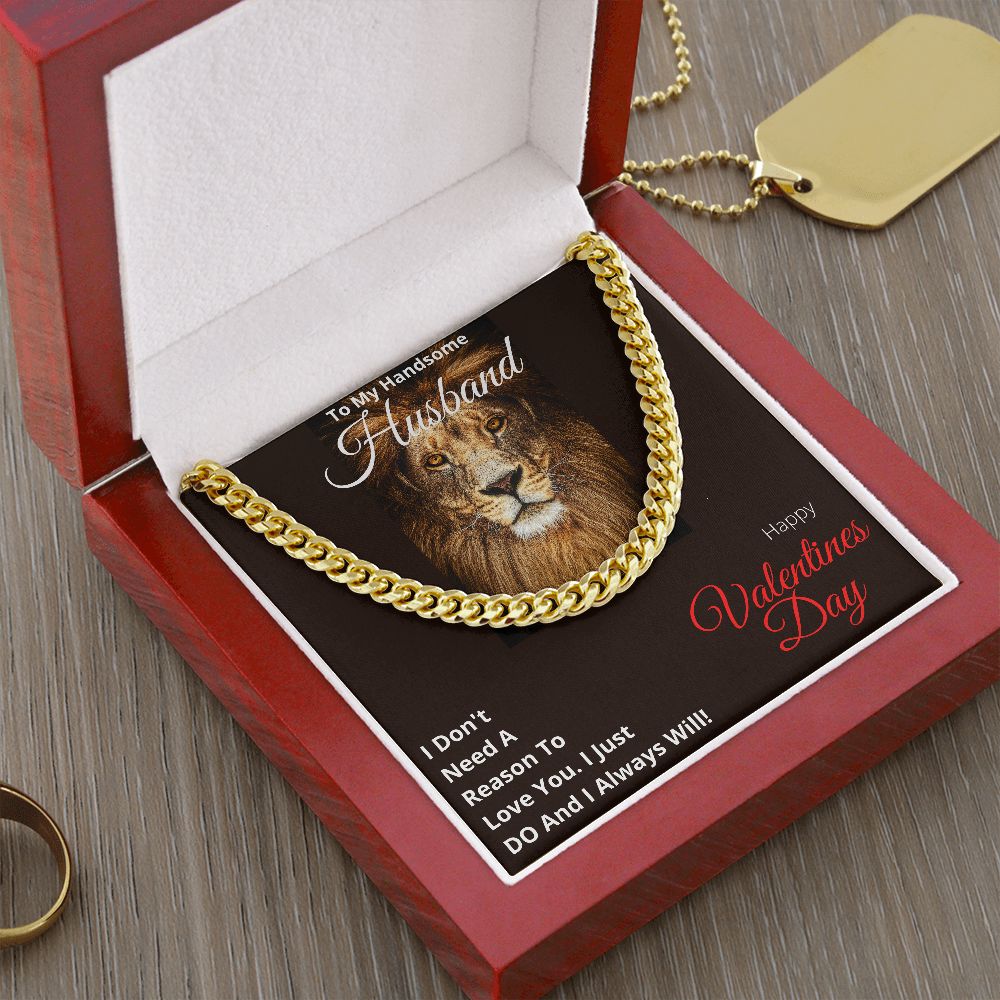 To My Handsome Husband - Cuban Link Chain Gift