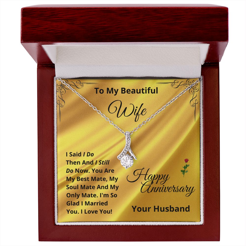 To My WIFE - HAPPY ANNIVERSARY - Alluring Beauty Necklace