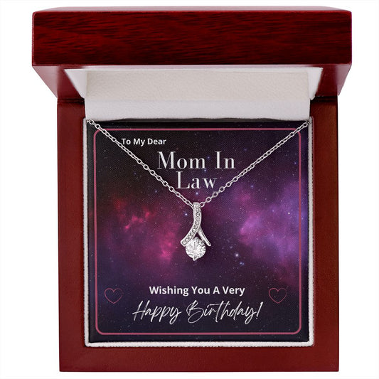 MOM IN LAW - HAPPY BIRTHDAY - Alluring Beauty Necklace Gift