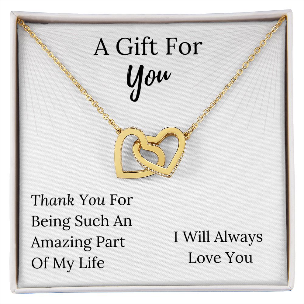 An AMAZING Part Of My Life - Interlocking Hearts Pendant Necklace