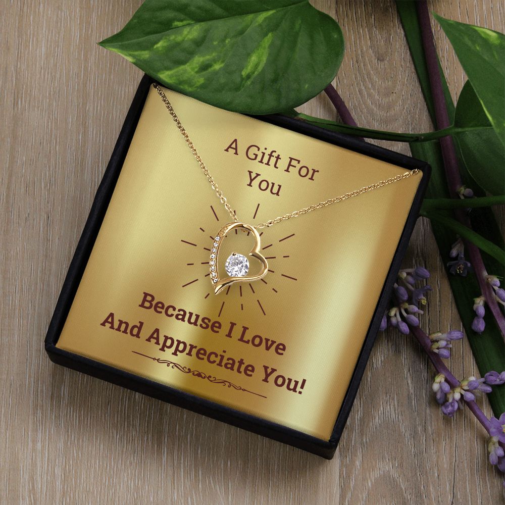 Because I Love And Appreciate You! - Forever Love Necklace Gift