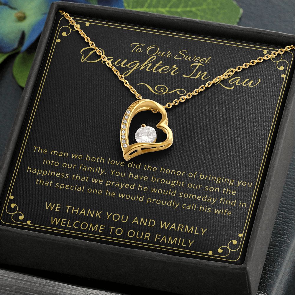 To Our SWEET DAUGHTER IN LAW - Forever Love Necklace Gift