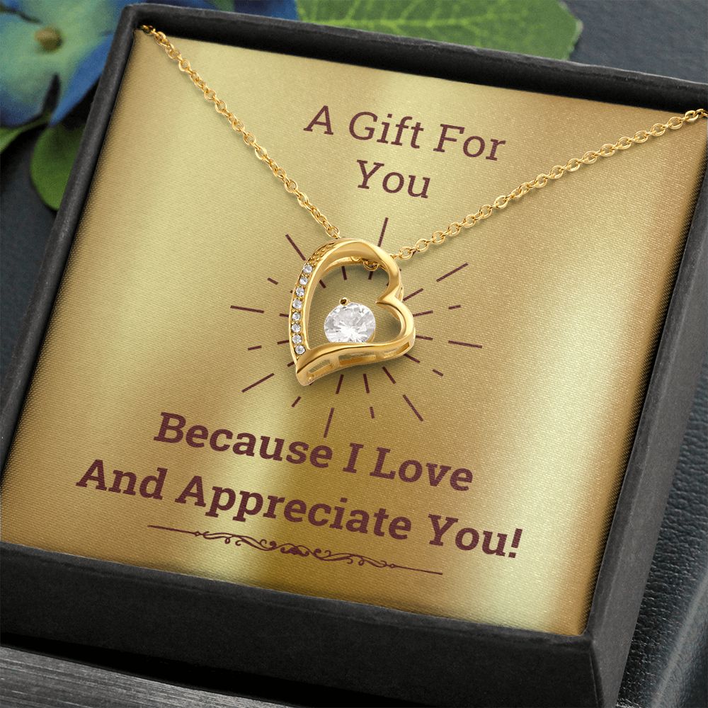 Because I Love And Appreciate You! - Forever Love Necklace Gift