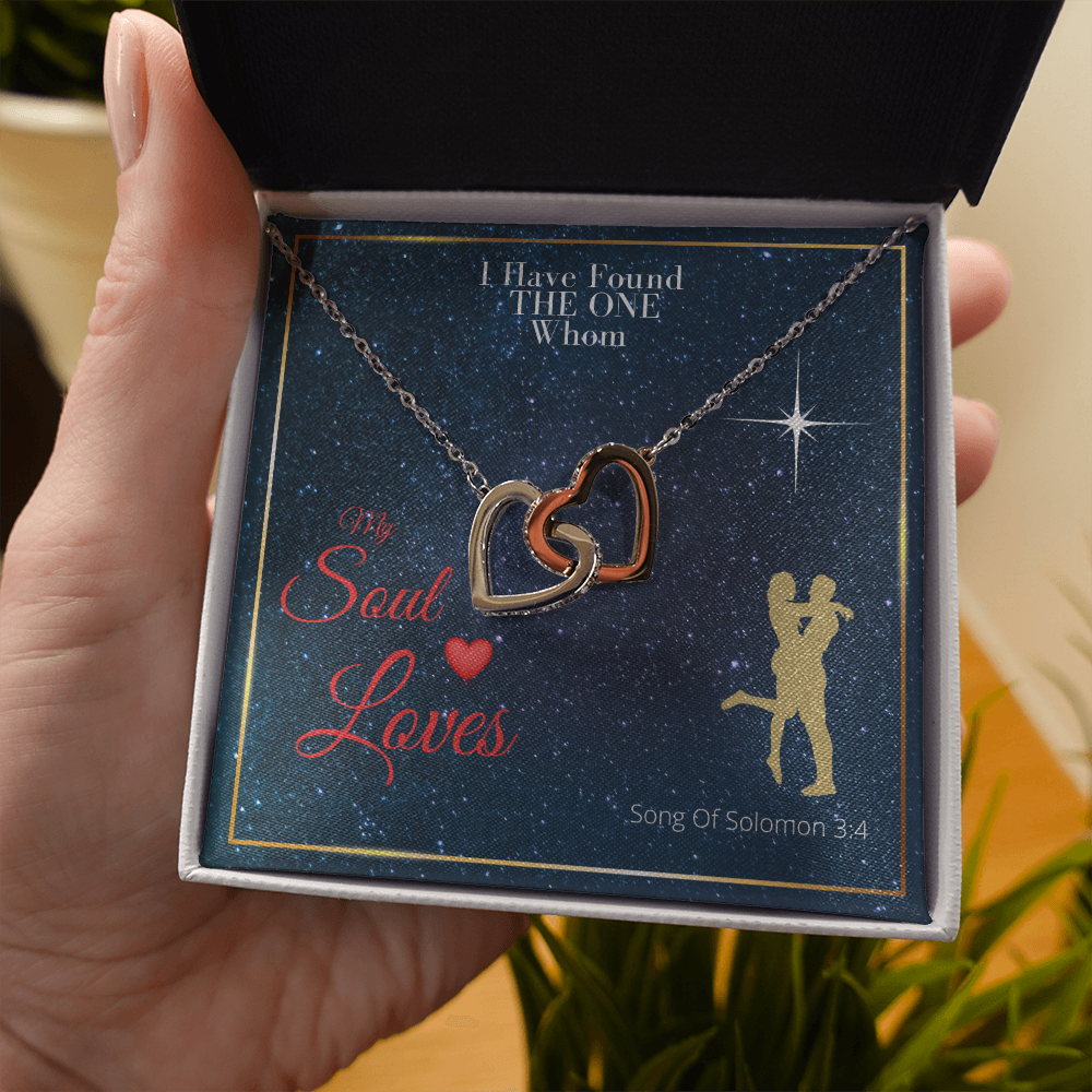 I Have Found The ONE - Interlocking Hearts Pendant Necklace Gift