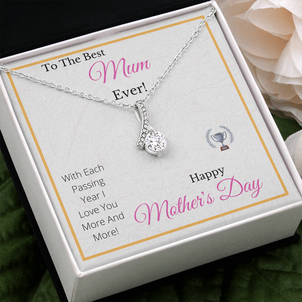 The Best Mum Ever -  Mother's Day - Alluring Beauty Pendant Necklace Gift