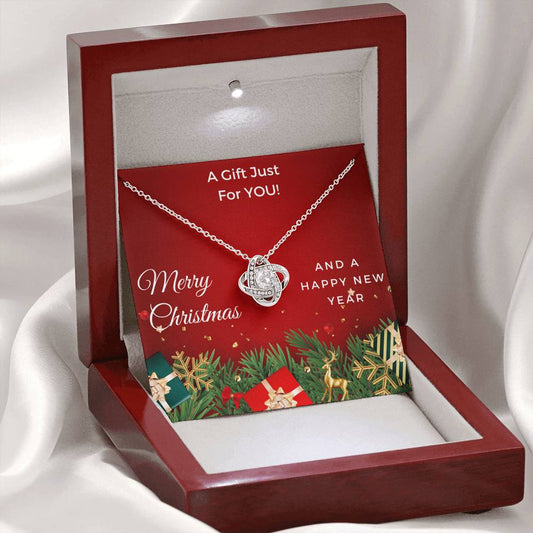 Merry Christmas - Love Knot Pendant Necklace Gift